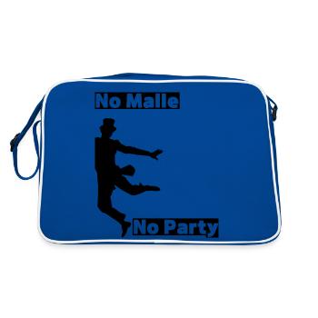 Mallorca Closing - Party Time auf Malle! - Retro Tasche - Blau/Weiß - Hinten