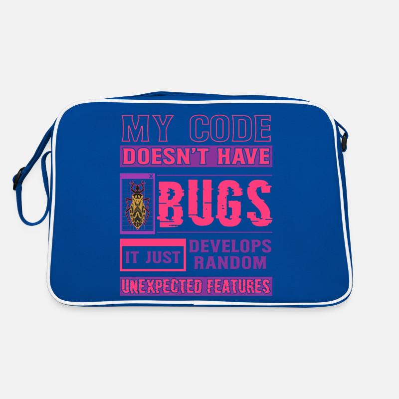 Developer My Code Hat Keine Bugs Funny Coding Retro Tasche