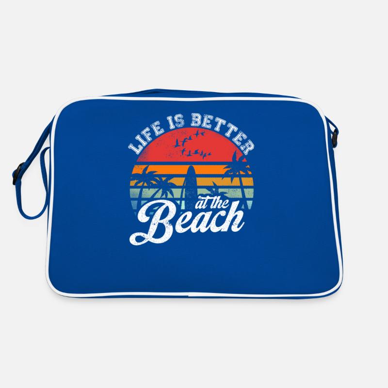 Das Leben ist besser am Strand Retro Sommerurlaub Retro Tasche