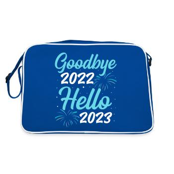 2 Goodbye 2022 hello 2023 - Retro Bag - blue/white - Back