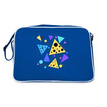Rad 1980er Jahre Vintage Achtziger Kostüm Party Retro 80' - Retro Tasche - Blau/Weiß - Hinten