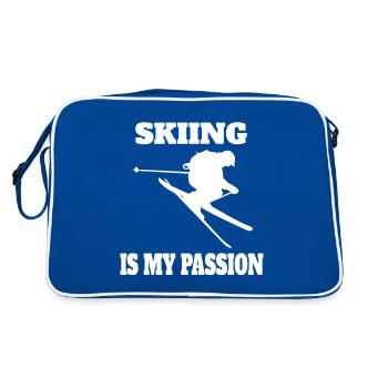 Skieurs Ski sports d’hiver Ski Ski de fond - Sac Retro - bleu/blanc - Dos