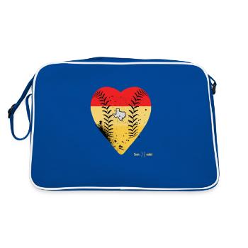Vintage Houston Baseball Heart Major League's Basis - Retro Tasche - Blau/Weiß - Hinten
