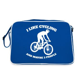 Tour à vélo vélo vélo vélo VTT - Sac Retro - bleu/blanc - Dos