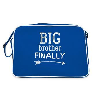 Big Brother enfin nouveauté Frères aînés mignons - Sac Retro - bleu/blanc - Dos