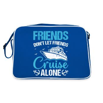 7 Friends dont let friends cruise alone - Retro Tasche - Blau/Weiß - Hinten