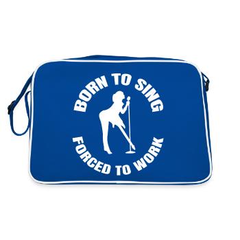 Singer Band Singing Musician Singing Hobby Singer - Retro Bag - blue/white - Back