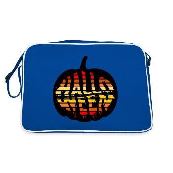 Citrouille Halloween Sunset - Sac Retro - bleu/blanc - Dos