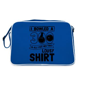 Bowler J’ai joué 300 bowling - Sac Retro - bleu/blanc - Dos
