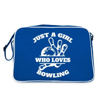Bowling Cone Girls Bowling Ball Bowling Bowler - Retro Bag - blue/white - Back