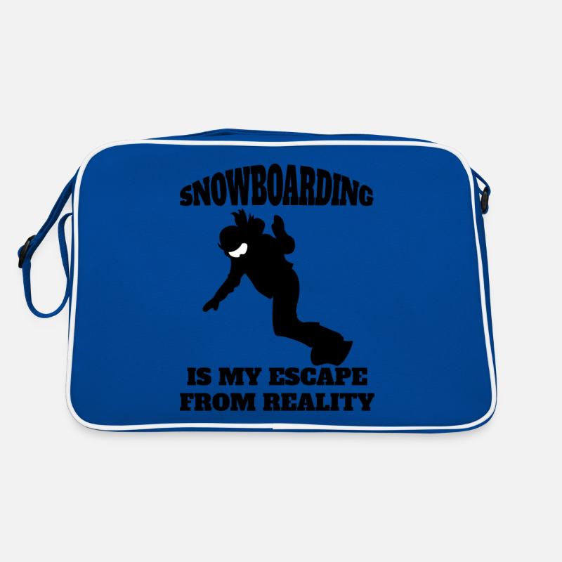 Wintersport Spruch Snowboard Snowboardfahrer Retro Tasche