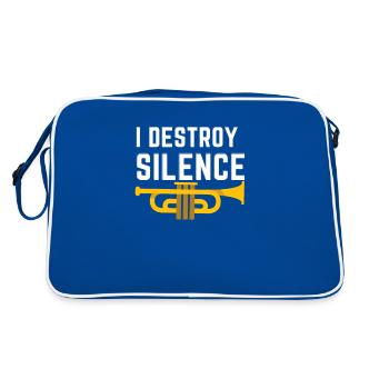 I DESTROY SILENCE, Orchestre de concert, Fun - Sac Retro - bleu/blanc - Dos