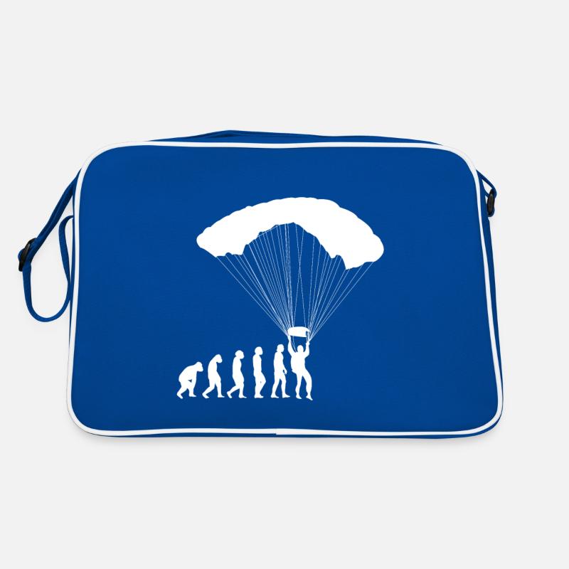 Paragleiter Gleitschirmfliegen Paragliding - Retro Tasche - Blau/Weiß