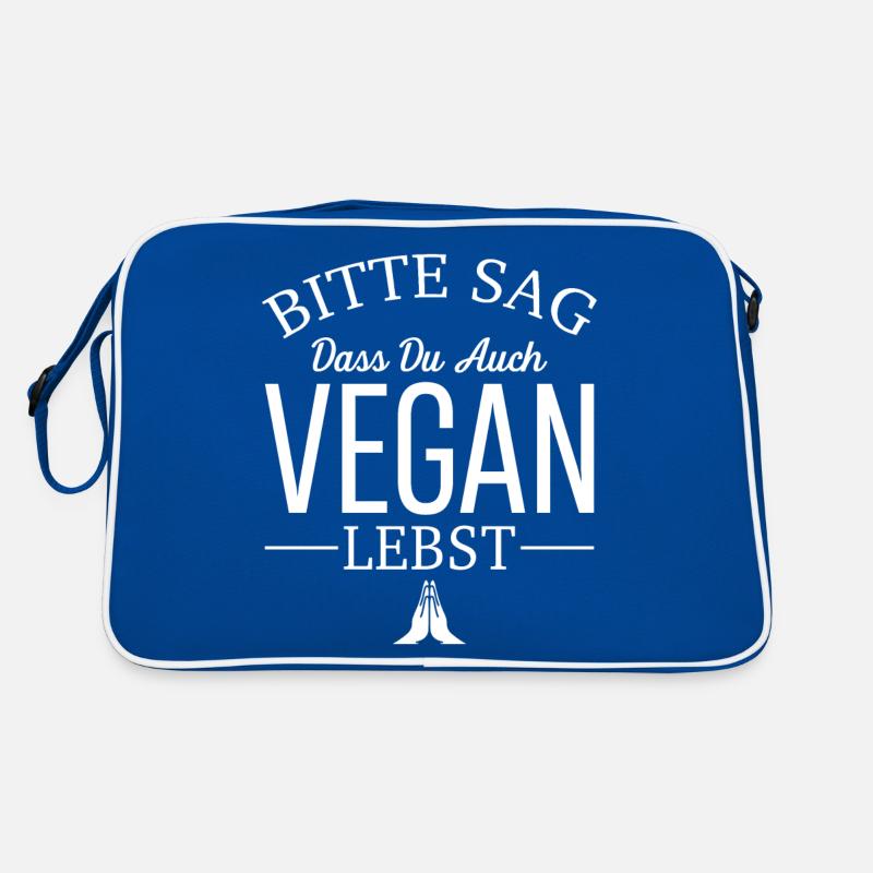 Bitte sag, dass du auch vegan lebst Retro Tasche