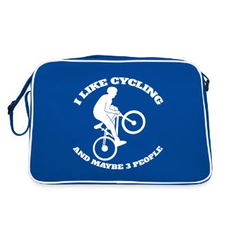 Vélo Vélo Tour à vélo Vélo VTT - Sac Retro - bleu/blanc - Dos