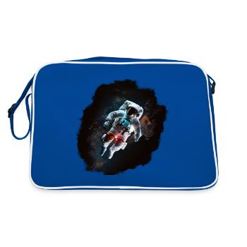 Astronaut Cosmonaut Sci-Fi character - Retro Tasche - Blau/Weiß - Hinten