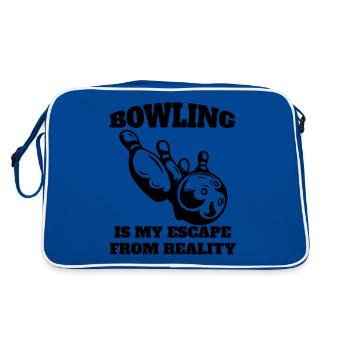 Bowling Skittles Gift Bowling Ball Skittles Bowler - Retro Bag - blue/white - Back