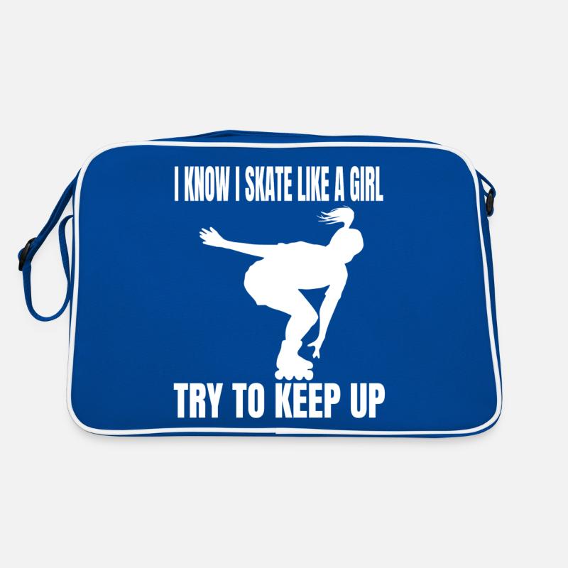 Roller Skate Girl Inline Skater Inline Skating Retro Bag
