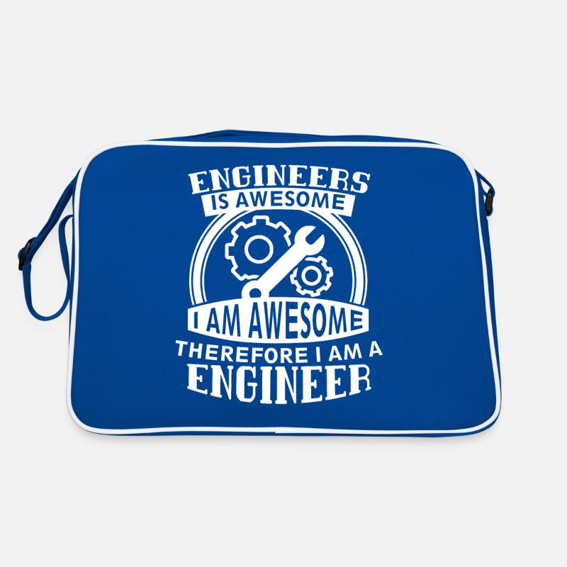 Engineers est génial Science Architect Engineering - Sac Retro - bleu/blanc