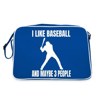 Cadeau de baseball Baseball Lovers Jeu de baseball - Sac Retro - bleu/blanc - Dos