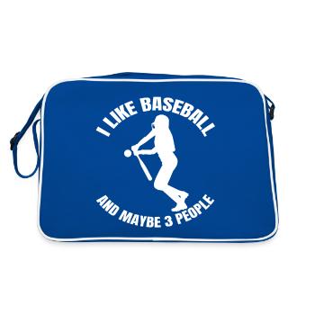 Cadeau de baseball Baseball Lovers Jeu de baseball - Sac Retro - bleu/blanc - Dos