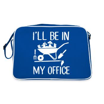 Gartenarbeit krank sein in meinem Büro coole Gartenkunst - Retro Tasche - Blau/Weiß - Hinten