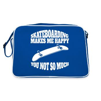 Skateboarding Skateboard Skating Longboard Skater - Sac Retro - bleu/blanc - Dos