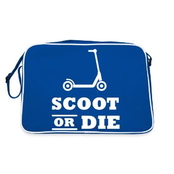 E-Scooter E-Roller Scooter - Sac Retro - bleu/blanc - Dos