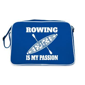 Rowing Rowing Team Rowing Rowing Club - Retro Bag - blue/white - Back