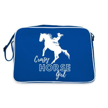 Crazy Horse Girl - Retro Bag - blue/white - Back