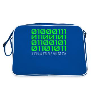 Développeur de code binaire informatique amusant - Sac Retro - bleu/blanc - Dos