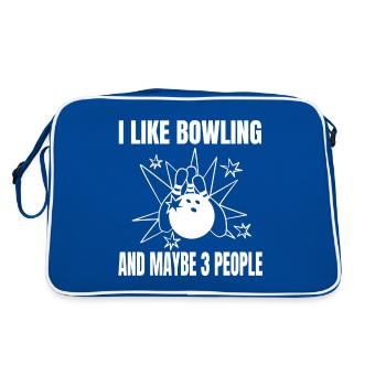 Bowling Bowler Kegelverein Kegeln Bowlingverein - Sac Retro - bleu/blanc - Dos