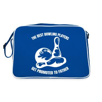 Bowling club Bowling Kegeln Kegelverein Bowler - Sac Retro - bleu/blanc - Dos