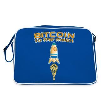Bitcoin To The Moon - Sac Retro - bleu/blanc - Dos