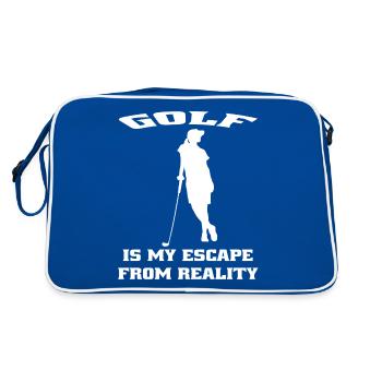 Golfers Golf Course Golf Golf Golf Club - Retro Bag - blue/white - Back
