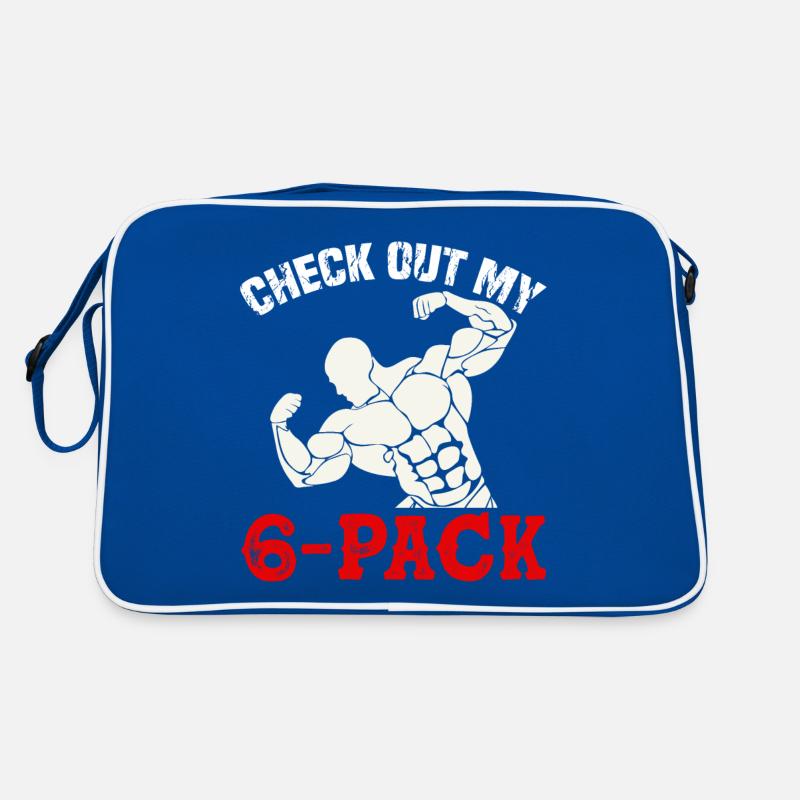 Schau dir mein 6-Pack an Retro Tasche