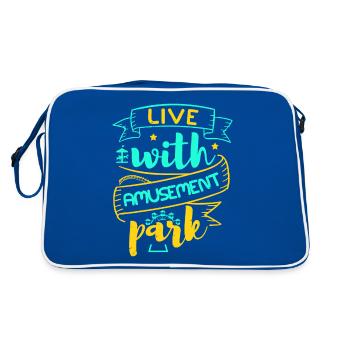 LIVE WITH AMUSEMENT PARK - Retro Bag - blue/white - Back