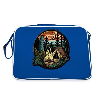 Camping - Patch design - Retro Tasche - Blau/Weiß - Hinten