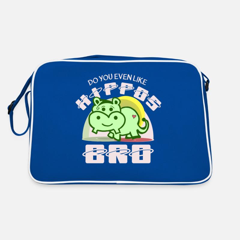 Nilpferd Spruch Retro Tasche