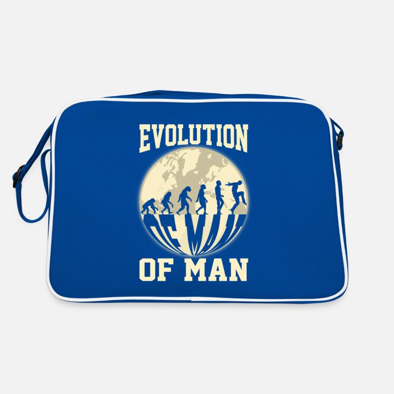 Évolution de l’homme - Sac Retro - bleu/blanc