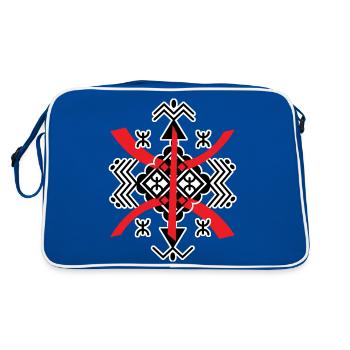AMAZIGH sYMBOLE BERBERE Z IMAZIGHEN BIJOU KABYL - Sac Retro - bleu/blanc - Dos