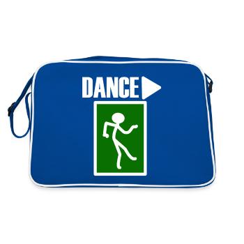 Dance, funny motif for party, celebration or concert - Retro Bag - blue/white - Back