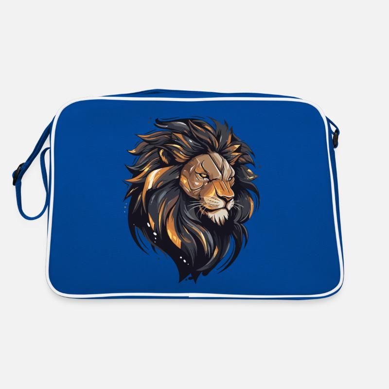 Großer mächtiger Löwe Retro Tasche