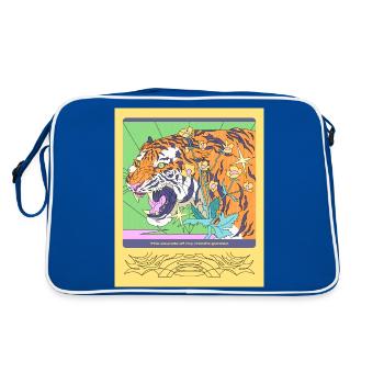 Tiger et une citation! - Sac Retro - bleu/blanc - Dos