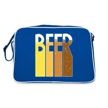 The Beer Design Beer Drinker Beer Lovers - Retro Bag - blue/white - Back