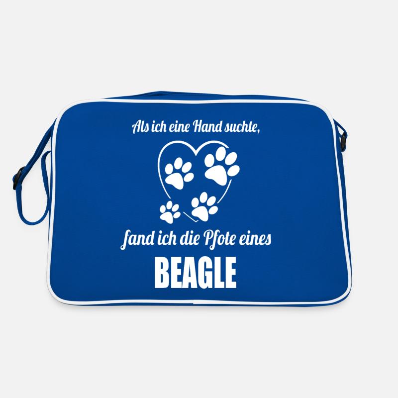 Hand & Pfote - Spruch - Beagle Retro Tasche