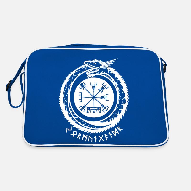 Jörmungandr mit Wikinger Kompass Retro Tasche