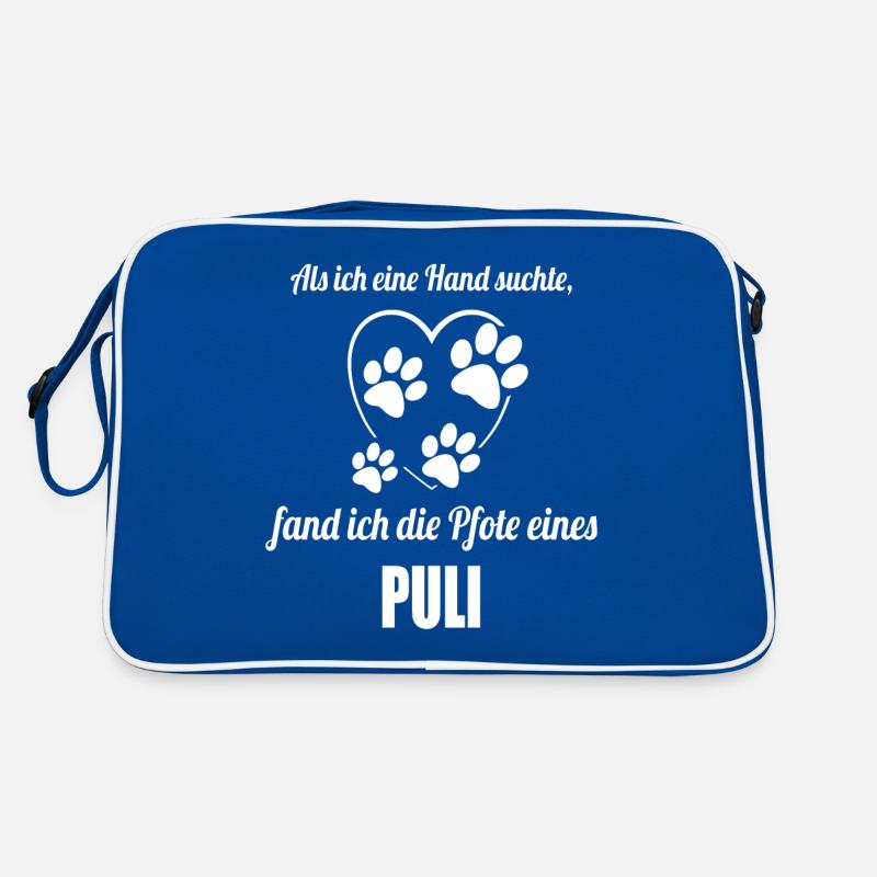 Hand & Pfote - Spruch - Puli Retro Tasche