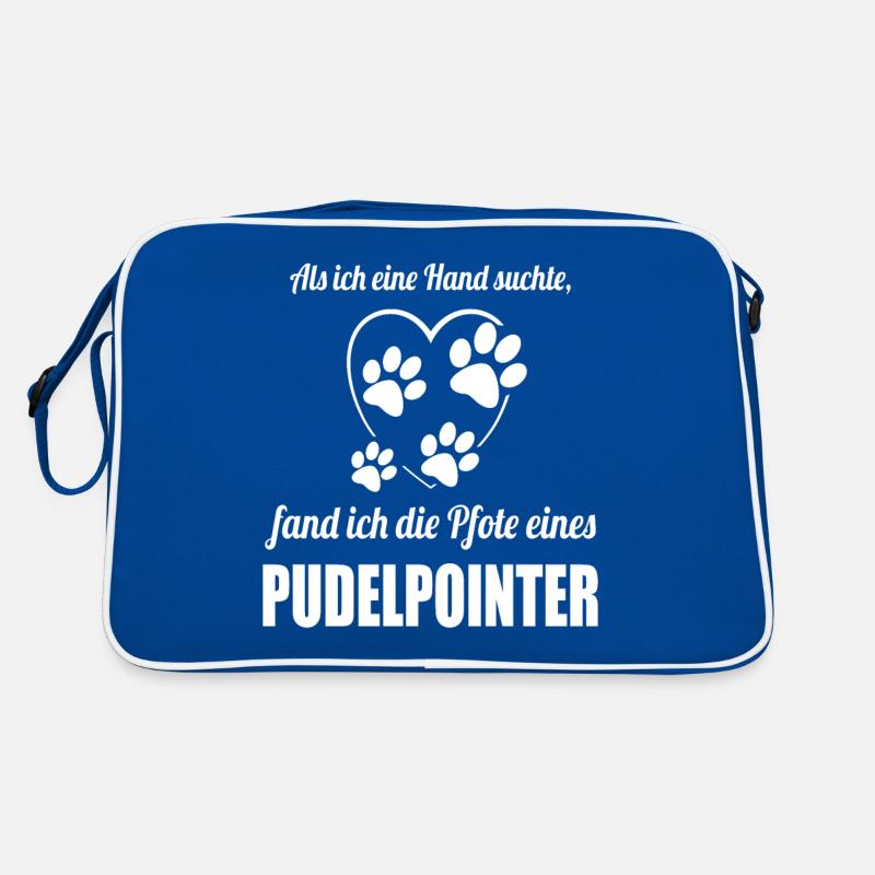 Hand & Pfote - Spruch - Pudelpointer Retro Tasche