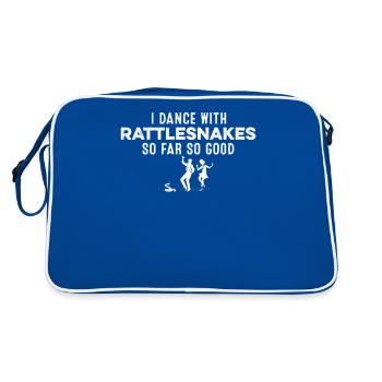 Je danse avec les serpents à sonnettes jusqu’à présent si bon drôle - Sac Retro - bleu/blanc - Dos